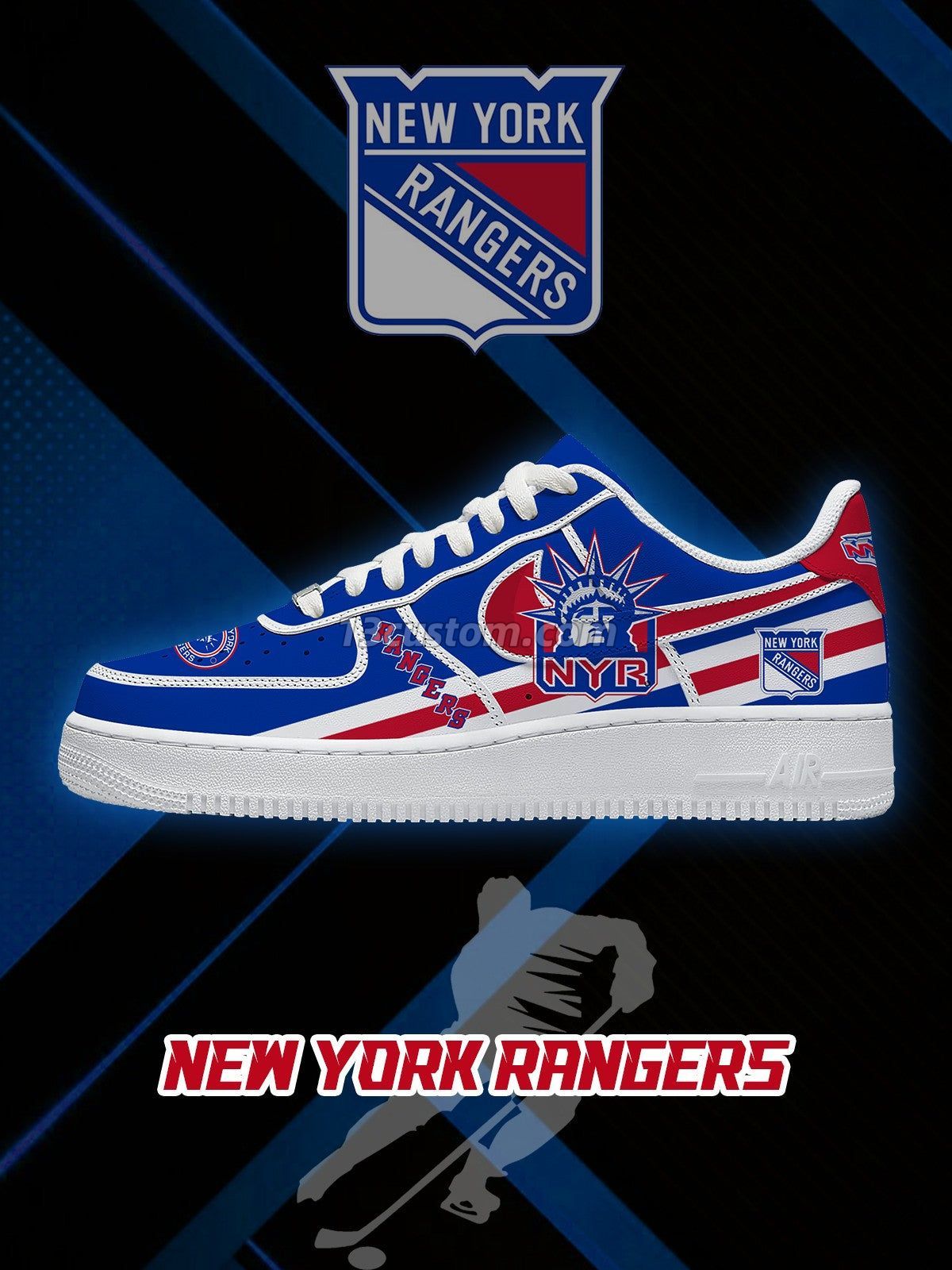 AF1 NYR 冰球客製化運動鞋-V2款