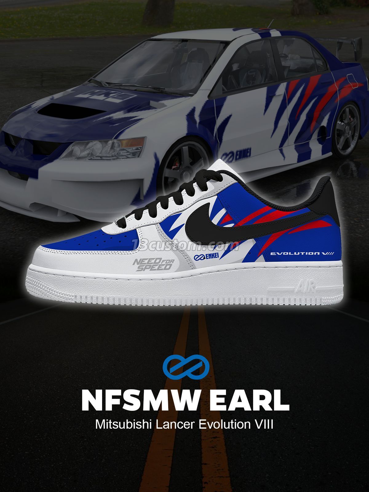 Earl Lancer Evolution VIII Custom Sneakers