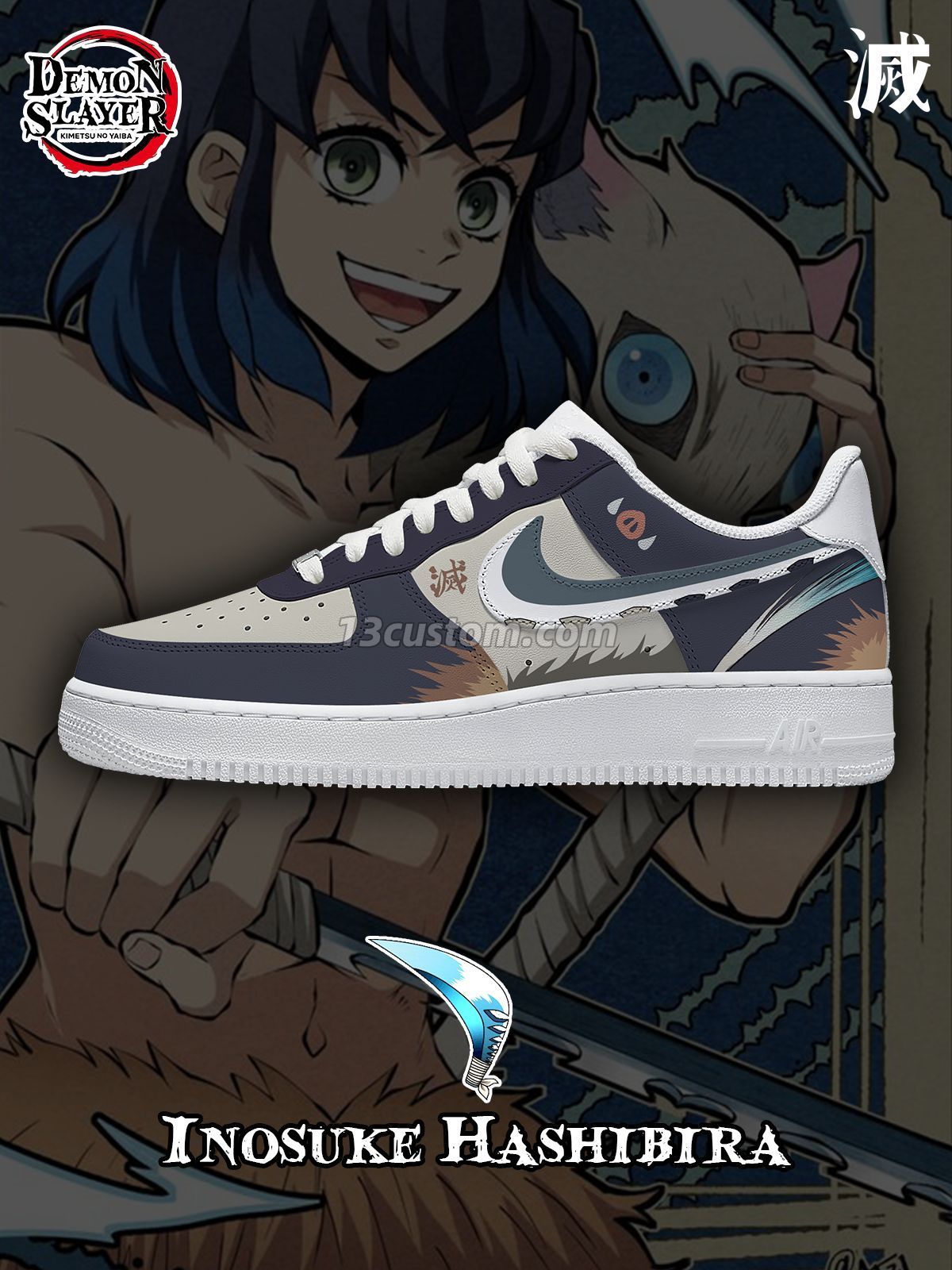 Inosuke Hashibira V.1 Custom Sneakers
