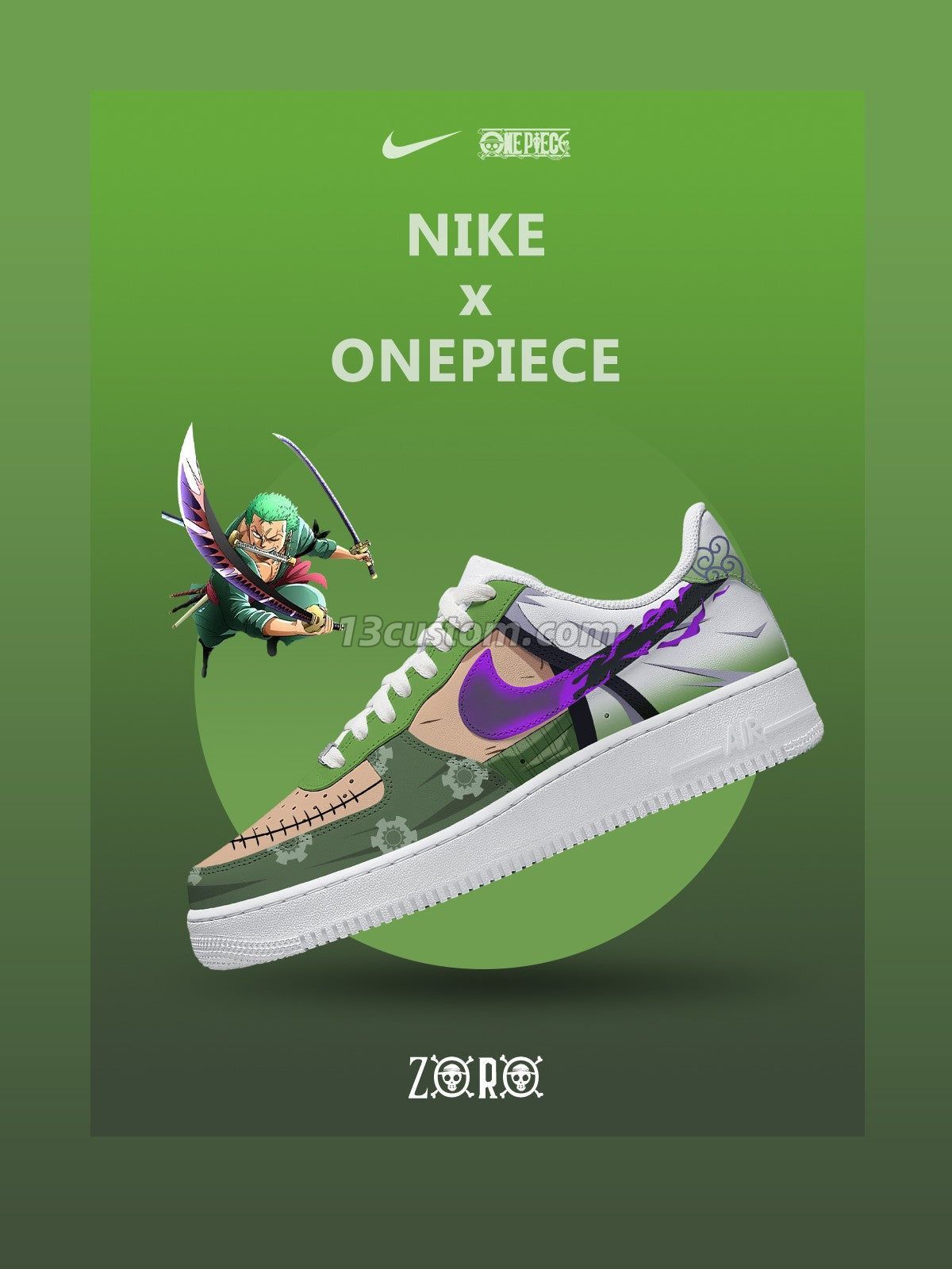 Roronoa Zoro V.3 Custom Sneakers