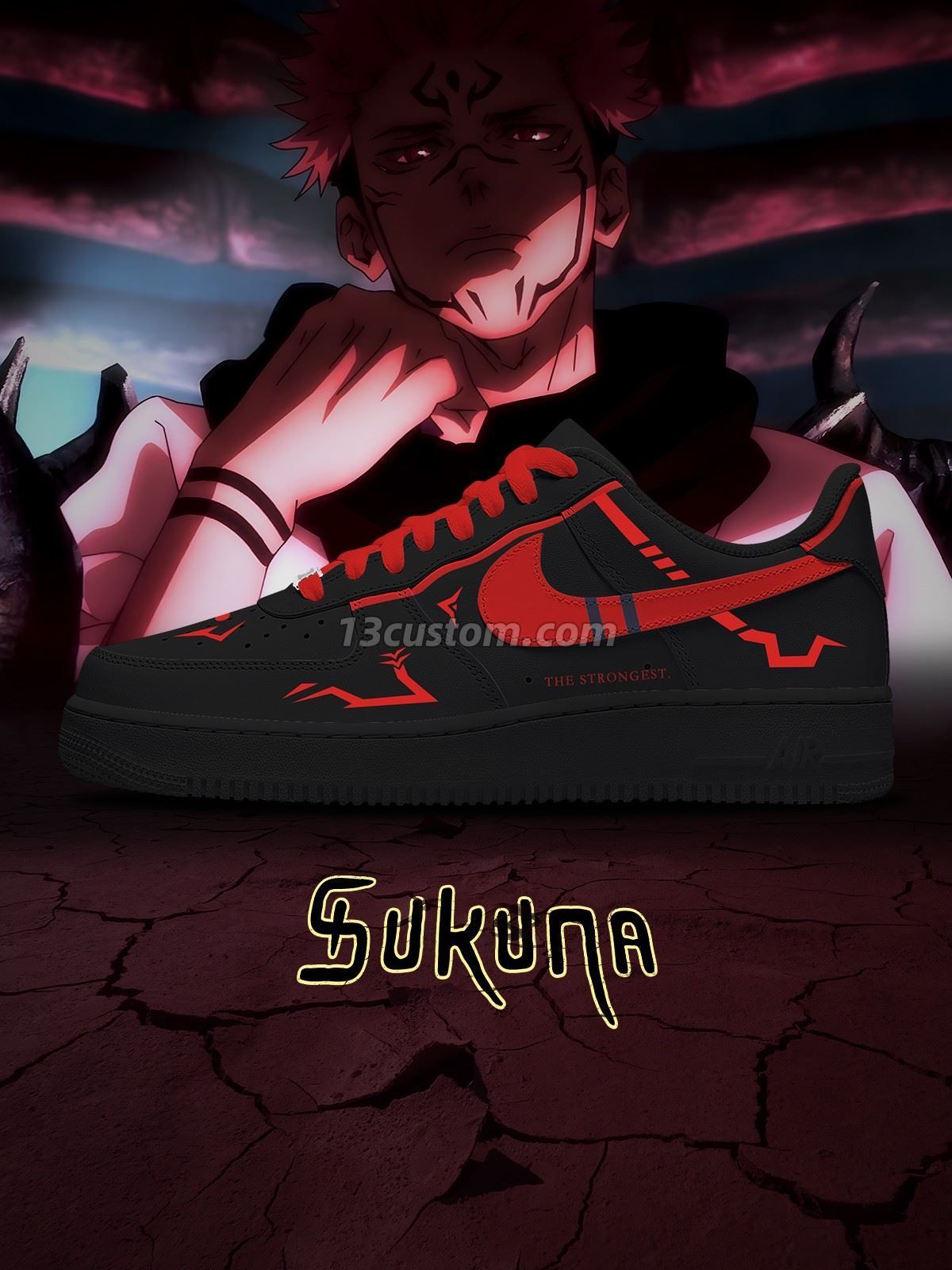 Ryomen Sukuna No.1 Custom Sneakers
