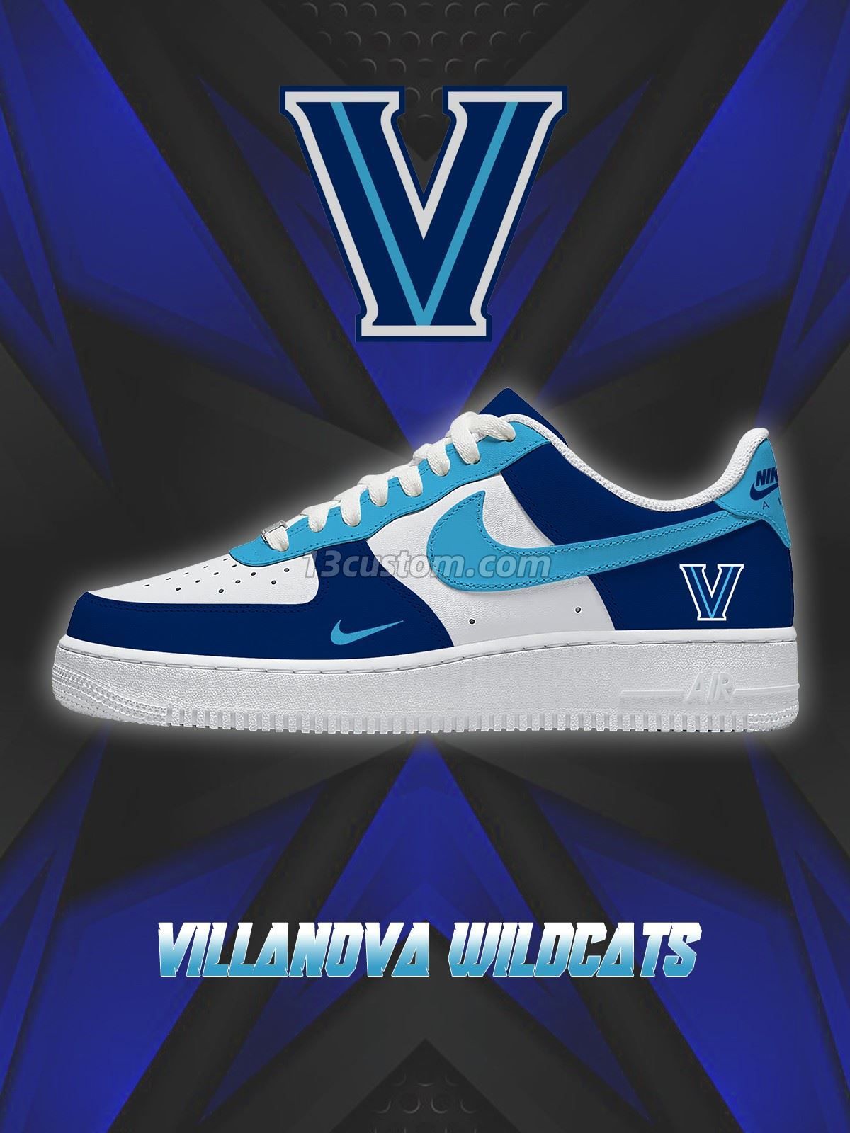 AF1 維拉諾瓦 大學隊 客製化運動鞋-V1款