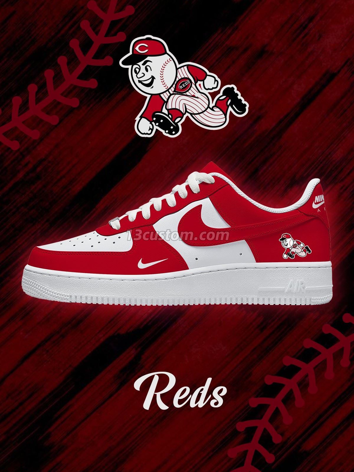 AF1 Cincinnati 棒球 客製化運動鞋-V1款