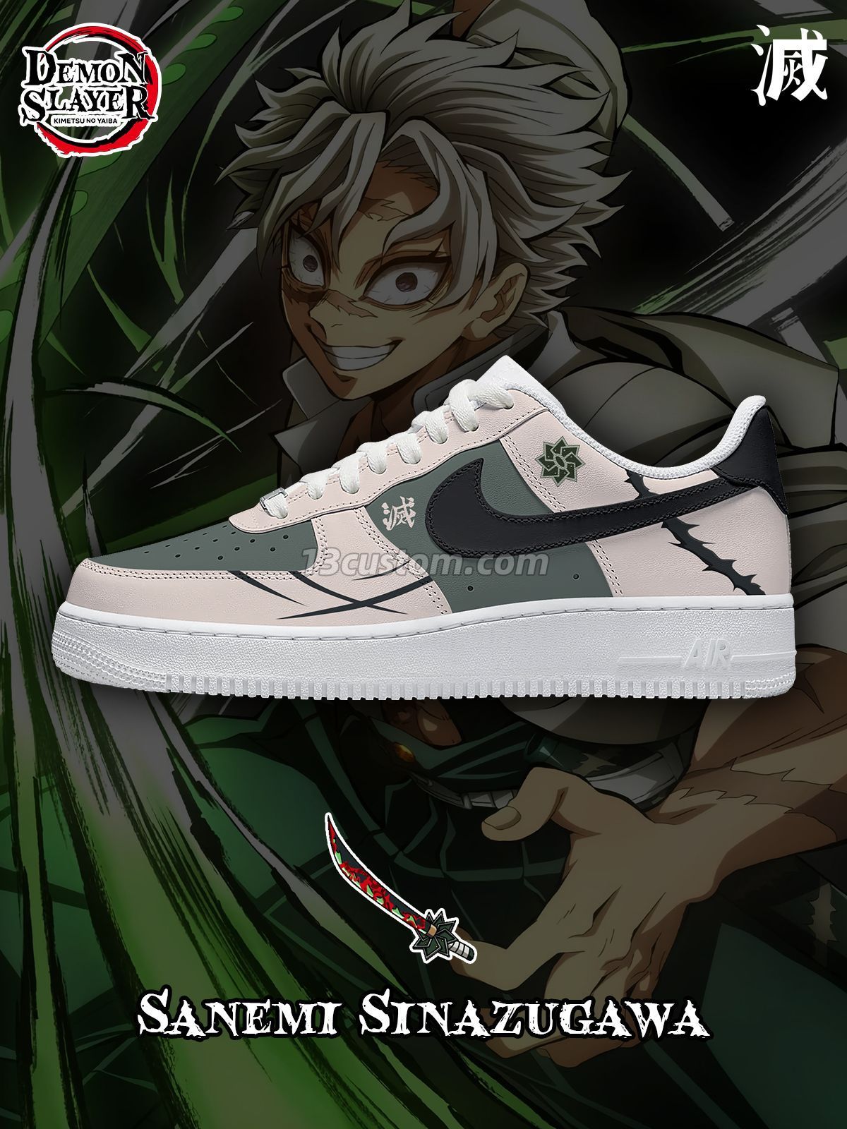 Sanemi Shinazugawa V.1 Custom Sneakers