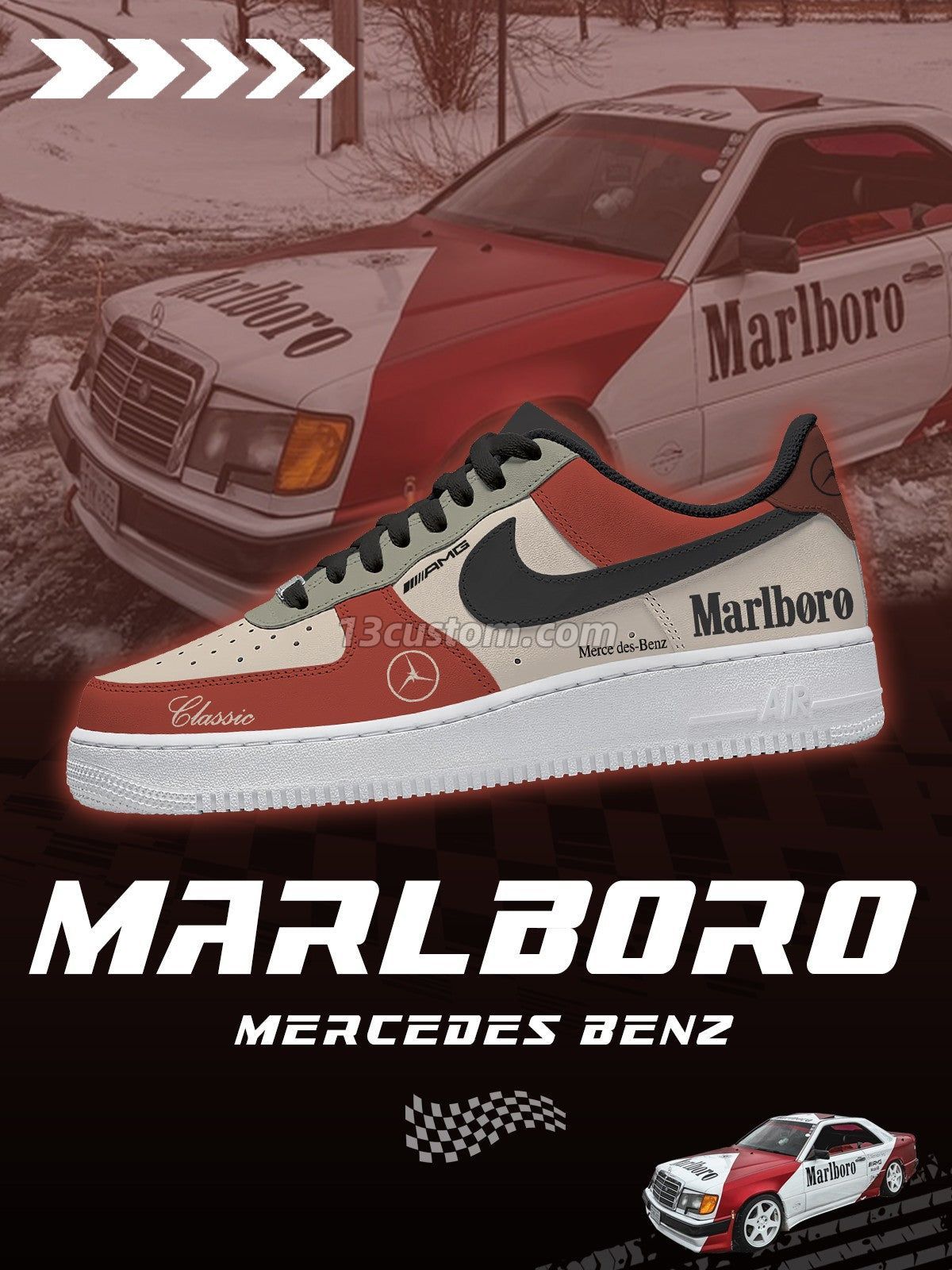 Mercedes Benz V.1 Custom Sneakers