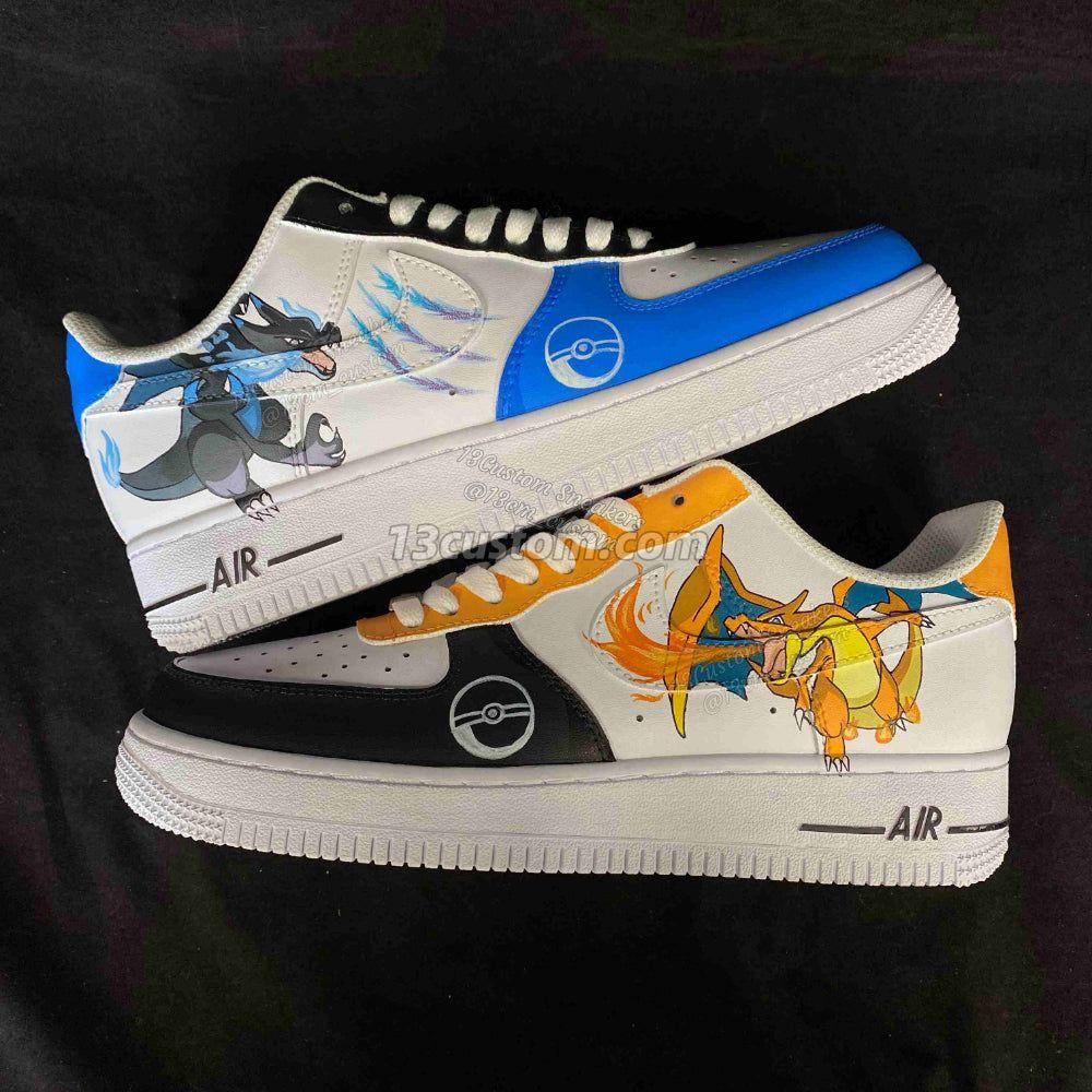 0563- Charizard Blue Orange Mandarin Duck Shoes