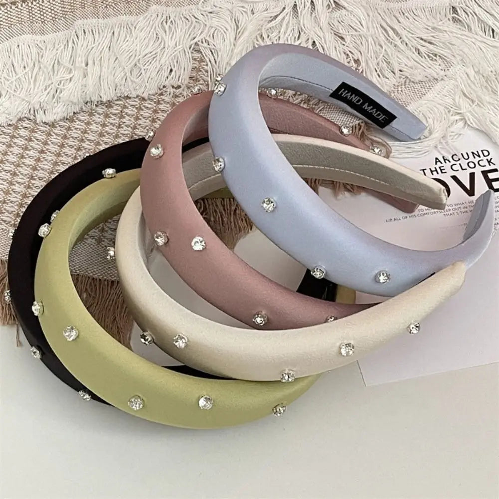 Sponge Hair Hoop Wash Face Headband Solid Color Sparkling Korean Hairband Ornament Fashion Women Girl Hair Accessories